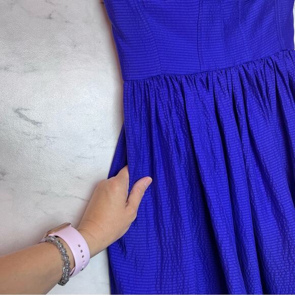 Rebecca Taylor 100% Silk Perfect Party Dress Strapless Violet Purple 2 - Picture 12 of 12